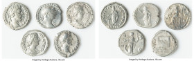 ANCIENT LOTS. Roman Imperial. Lot of five (5) AR denarii. Fine. Includes: Five Roman Imperial AR denarii, various rulers and types. Total of five (5) ...
