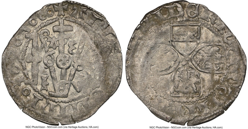 Friedrich III Kreuzer 1458 AU Details (Bent) NGC, Wiener Neustadt mint, Lev. IV-...