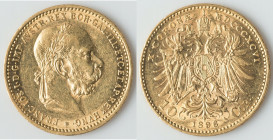 Franz Joseph I gold 10 Corona 1896 AU, KM2805. 19mm. 3.38gm. HID09801242017 © 2023 Heritage Auctions | All Rights Reserved
