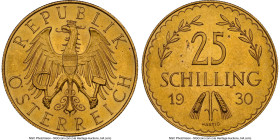Republic gold Prooflike 25 Schilling 1930 PL64 NGC, Vienna mint, KM2841, Fr-521. HID09801242017 © 2023 Heritage Auctions | All Rights Reserved