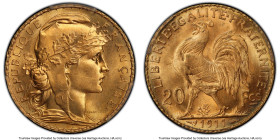 Republic gold 20 Francs 1911 MS66 PCGS, Paris mint, KM857, Gad-1064a, F-535. HID09801242017 © 2023 Heritage Auctions | All Rights Reserved