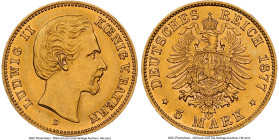 Bavaria. Ludwig II gold 5 Mark 1877-D UNC Details (Cleaned) NGC, Munich mint, KM904, J-195. Two year type. HID09801242017 © 2023 Heritage Auctions | A...