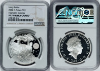 Elizabeth II silver Proof "Hogwarts Express" 2 Pounds (1 oz) 2022 PR70 Ultra Cameo NGC, Mintage: 15,010. Harry Potter and the Philosopher's Stone seri...