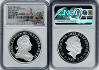 Elizabeth II silver Proof "King George I" 5 Pounds (2 oz) 2022 PR70 Ultra Cameo NGC, British Monarchs series. First Releases. HID09801242017 © 2023 He...