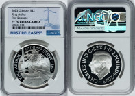 Charles III silver Proof "King Arthur" 2 Pounds (1 oz) 2023 PR70 Ultra Cameo NGC, Myths and Legends series. First Releases. HID09801242017 © 2023 Heri...