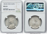 British India. Victoria Rupee 1862-(b) MS62+ NGC, Bombay mint, KM473.1. Type A bust, Type II Reverse. HID09801242017 © 2023 Heritage Auctions | All Ri...
