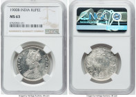 British India. Victoria Rupee 1900-B MS63 NGC, Bombay mint, KM492. Type C Bust, Type I Reverse, Incuse "B" mintmark. HID09801242017 © 2023 Heritage Au...