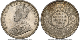 British India. George V Rupee 1922-(b) MS63 NGC, Bombay mint, KM524. HID09801242017 © 2023 Heritage Auctions | All Rights Reserved