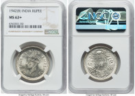 British India. George VI Pair of Certified Rupees NGC, 1) Rupee 1942-(b) - MS62+ 2) Rupee 1944-(b) - MS62 Bombay mint, KM557.1. HID09801242017 © 2023 ...