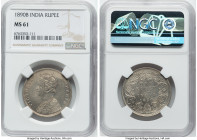 British India 3-Piece Lot of Certified Assorted Rupees NGC, 1) Victoria Rupee 1890-B - MS61, Bombay mint, KM492 2) Victoria Rupee 1898-B - MS60, Bomba...