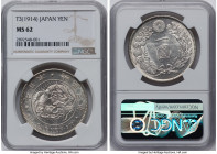 Taisho Yen Year 3 (1914) MS62 NGC, Osaka mint, KM-Y38, JNDA 01-10A. HID09801242017 © 2023 Heritage Auctions | All Rights Reserved