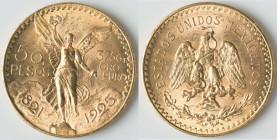 Estados Unidos gold 50 Pesos 1925 UNC, Mexico City mint, KM481. 37mm. 41.68gm. HID09801242017 © 2023 Heritage Auctions | All Rights Reserved