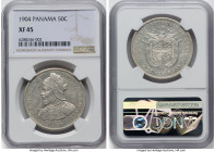 Republic 50 Centesimos 1904 XF45 NGC, Philadelphia mint, KM5. First year of two year type. HID09801242017 © 2023 Heritage Auctions | All Rights Reserv...