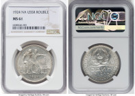 USSR Rouble 1924-ПЛ MS61 NGC, Leningrad mint, KM-Y90.1. HID09801242017 © 2023 Heritage Auctions | All Rights Reserved
