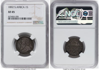 Republic Pair of Certified Assorted Issues NGC, 1) Shilling 1892 - XF45, Berlin mint, KM5 2) 6 Pence 1895 - AU Details (Cleaned), Pretoria mint KM4 HI...