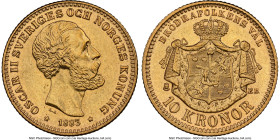 Oscar II gold 10 Kronor 1883 EB-L. A. MS66 NGC, Stockholm mint, KM743, AAH-30b. HID09801242017 © 2023 Heritage Auctions | All Rights Reserved