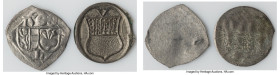 Pair of Uncertified Assorted silver Pfennigs, 1) Germany: Ulm. Free City Uniface Pfennig - AU, KM-MB25. 13.3mm. 0.31gm 2) Austria: Salzburg. Leonhard ...