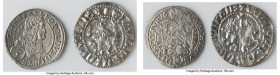 Pair of Uncertified Assorted silver Minors, 1) Austria: Leopold I 3 Kreuzer 1670 - UNC (Clipped), Vienna mint, KM1169. 20.6mm. 1.52gm 2) Cilician Arme...