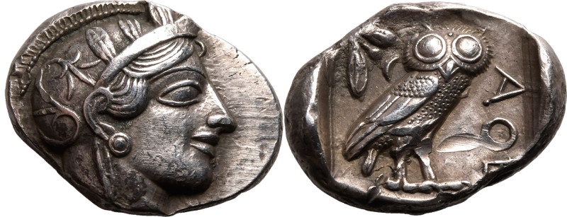 ANCIENT GREECE. ATTICA, ATHENS. 
Silver tetradrachm, circa 454-440 BC. 
Obv: A...