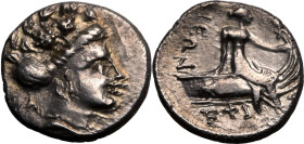 Ancient Greece: Euboia, Histiaia 3rd-2nd century BC Silver Tetrobol About Good Very Fine; minor die shift, attractive lustre