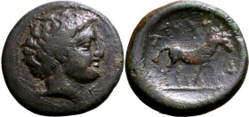 Ancient Greece: Thessaly, Atrax circa 375-340 BC Bronze Dichalkon About Very Fine