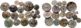 Ancient Greece Various Rulers/Cities circa 6th-1st centuries BC Silver/Bronze 19 x AR/AE Denominations About Very Fine-Good Very Fine