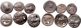 Ancient Greece Various Rulers/Cities circa 5th-3rd centuries BC Silver 6 x AR Denominations Fine-Very Fine
