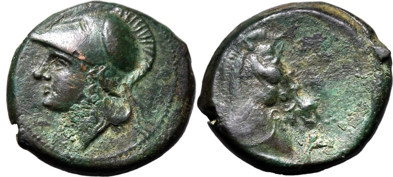 ROMAN REPUBLIC & IMPERATORIAL. CAMPANIA, NEAPOLIS. 
Bronze litra, circa 260-250...