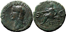 Roman Empire Caligula AD 37-38 Bronze As About Very Fine; green patina