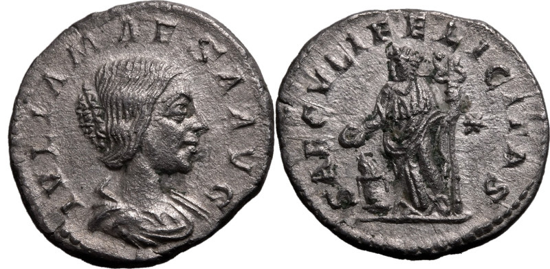 ROMAN EMPIRE. Julia Maesa (grandmother of Elagabalus). 
Silver denarius, AD 218...