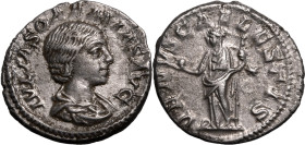 Roman Empire Julia Soaemias (mother of Elagabalus) AD 218-222 Silver Denarius Good Very Fine