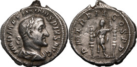 Roman Empire Maximinus I AD 236 Silver Denarius Good Very Fine; nicely toned