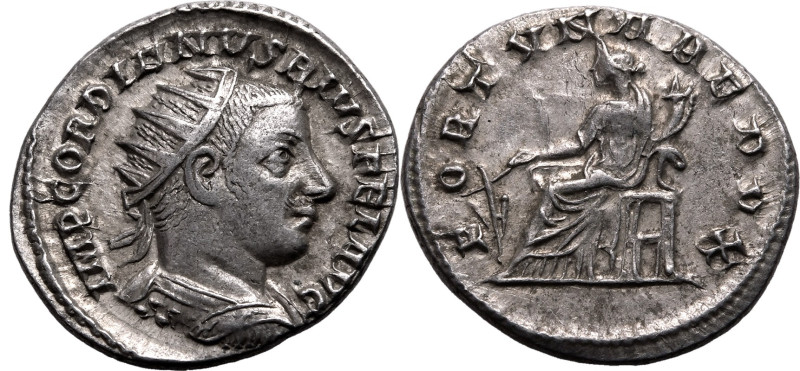 ROMAN EMPIRE. Gordian III. 
Silver antoninianus, AD 243-244. Rome. 
Obv: IMP G...