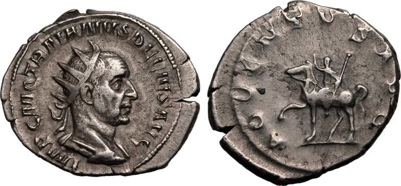 ROMAN EMPIRE. Trajan Decius. 
Silver antoninianus, AD 249-251. Rome. 
Obv: IMP...