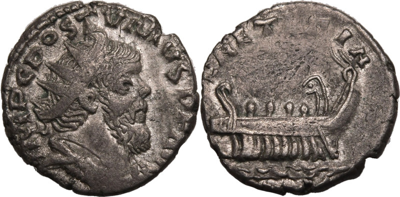 ROMAN EMPIRE. Postumus. 
Silver antoninianus, AD 261. Treveri. 
Obv: IMP C POS...