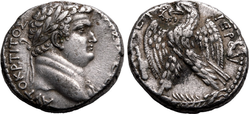 ROMAN PROVINCIAL. SELEUCIS AND PIERIA, ANTIOCH. Titus (Caesar). 
Silver tetradr...