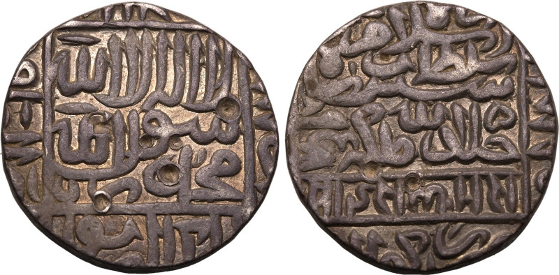 ISLAMIC. SULTANS OF DELHI. Islam Shah Suri. 
Silver rupee, AH 958. Gwalior. 
O...