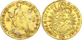 Hungary 1 Dukat 1763 KB