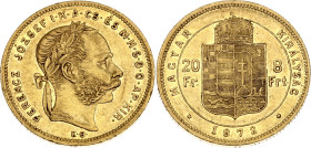 Hungary 20 Francs / 8 Forint 1872 KB