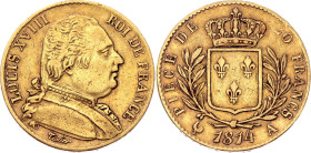 France 20 Francs 1814 A