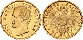 Germany - Empire Bavaria 20 Mark 1905 D