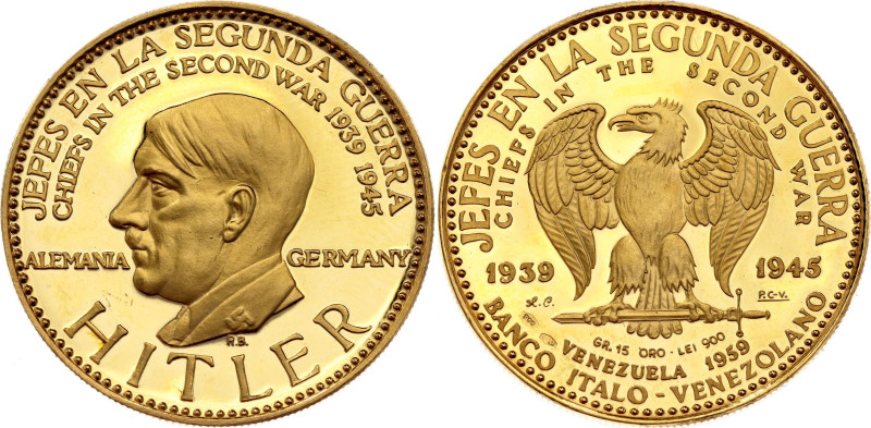 Venezuela Gold Medal "Chiefs in the Second War - Hitler" 1959

Gold (.900) 14....