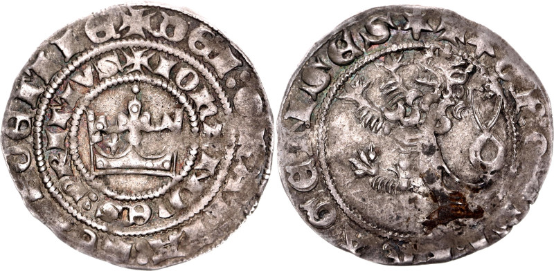 Bohemia 1 Prager Groschen 1310 - 1346 (ND)

Don# 817, N# 81607; Silver; Johan ...