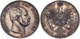 German States Prussia 2 Vereinsthaler 1862 A