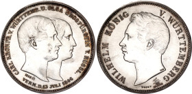 German States Wurttemberg 2 Taler 1846 (1996) Restrike