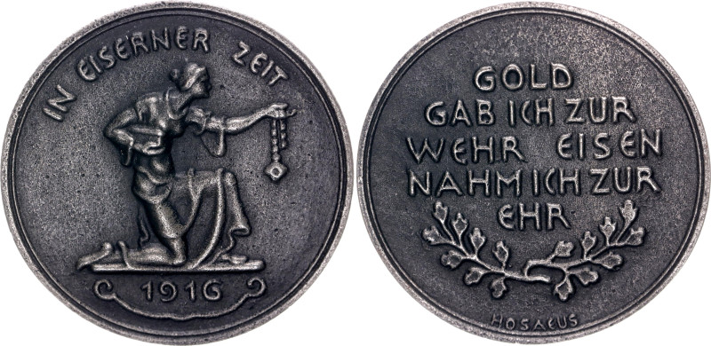 Germany - Empire Iron Medal "In Eiserner Zeit" 1916

N# 64264; Iron (blackened...
