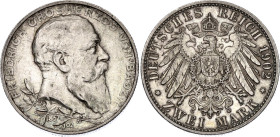 Germany - Empire Baden 2 Mark 1902