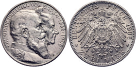 Germany - Empire Baden 2 Mark 1906