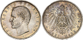 Germany - Empire Bavaria 3 Mark 1909 D