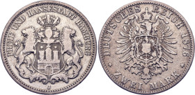 Germany - Empire Hamburg 2 Mark 1876 J